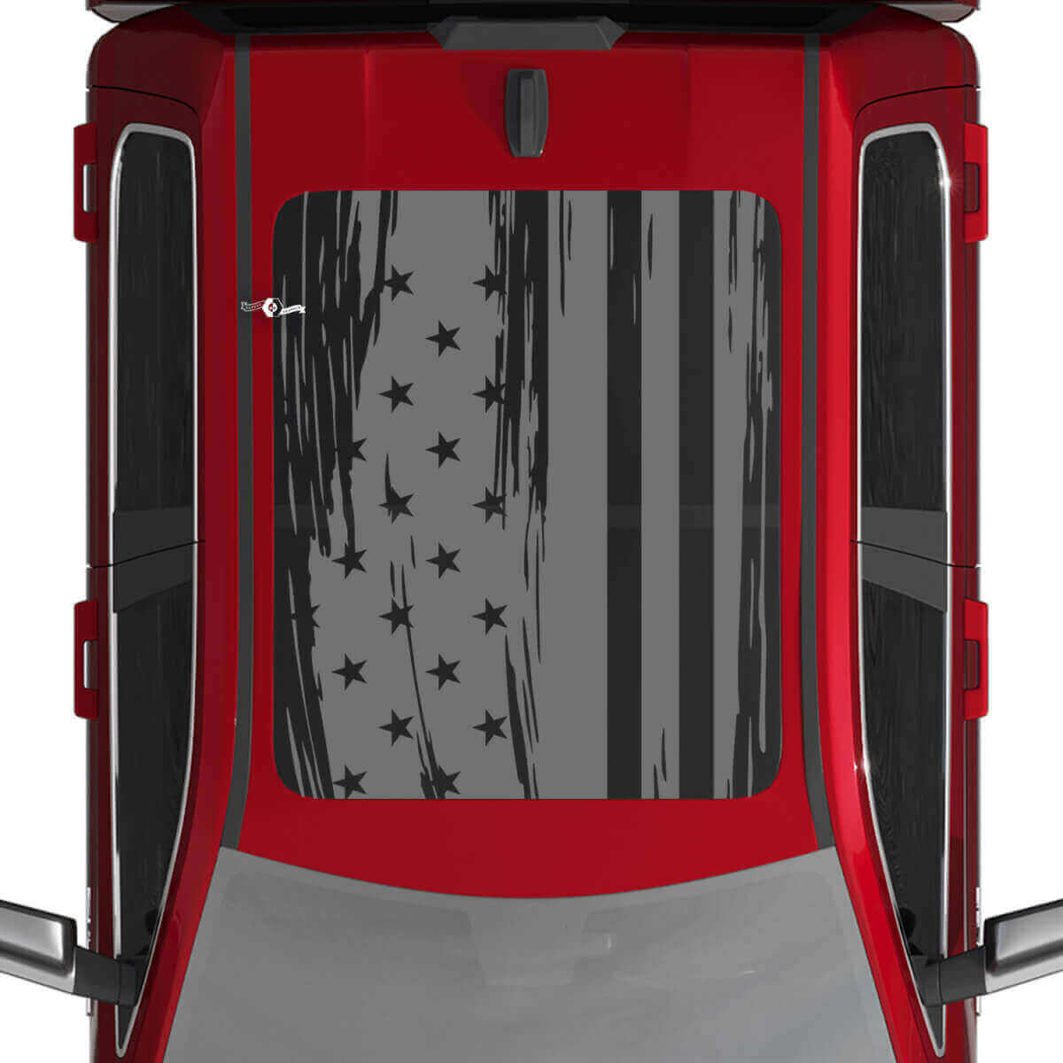 USA Bandiera Americana Decalcomanie Adesive in Vinile Effetto Usurato per Tetto 2 pezzi per Dodge RAM 1500 TUNGSTENO