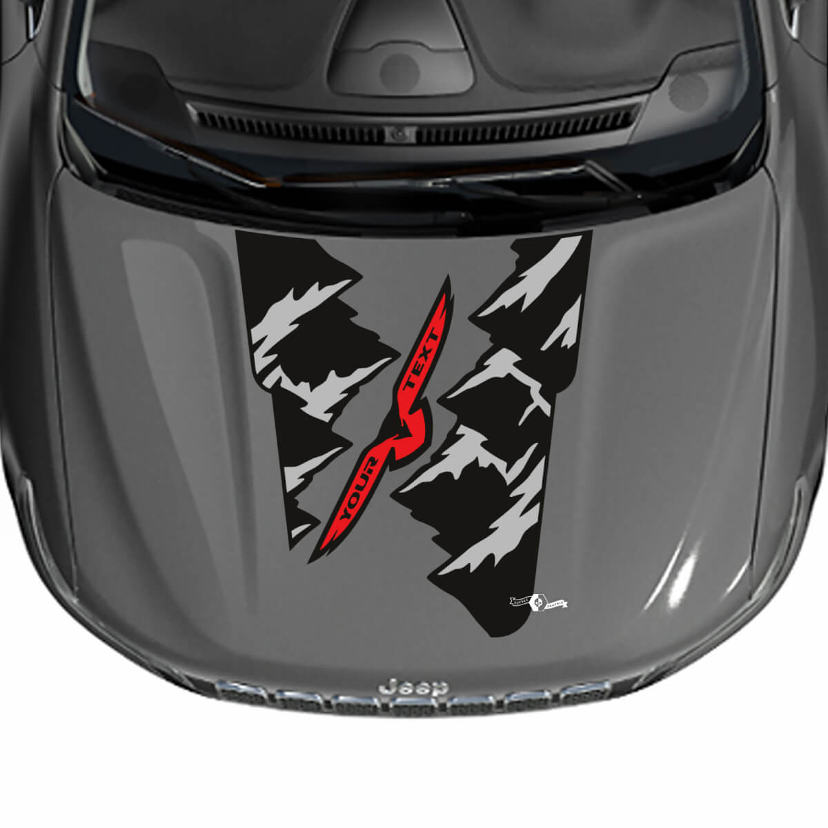 Jeep Cherokee Trailhawk Mountains Cappuccio Decal Decal Sticker Graphic
