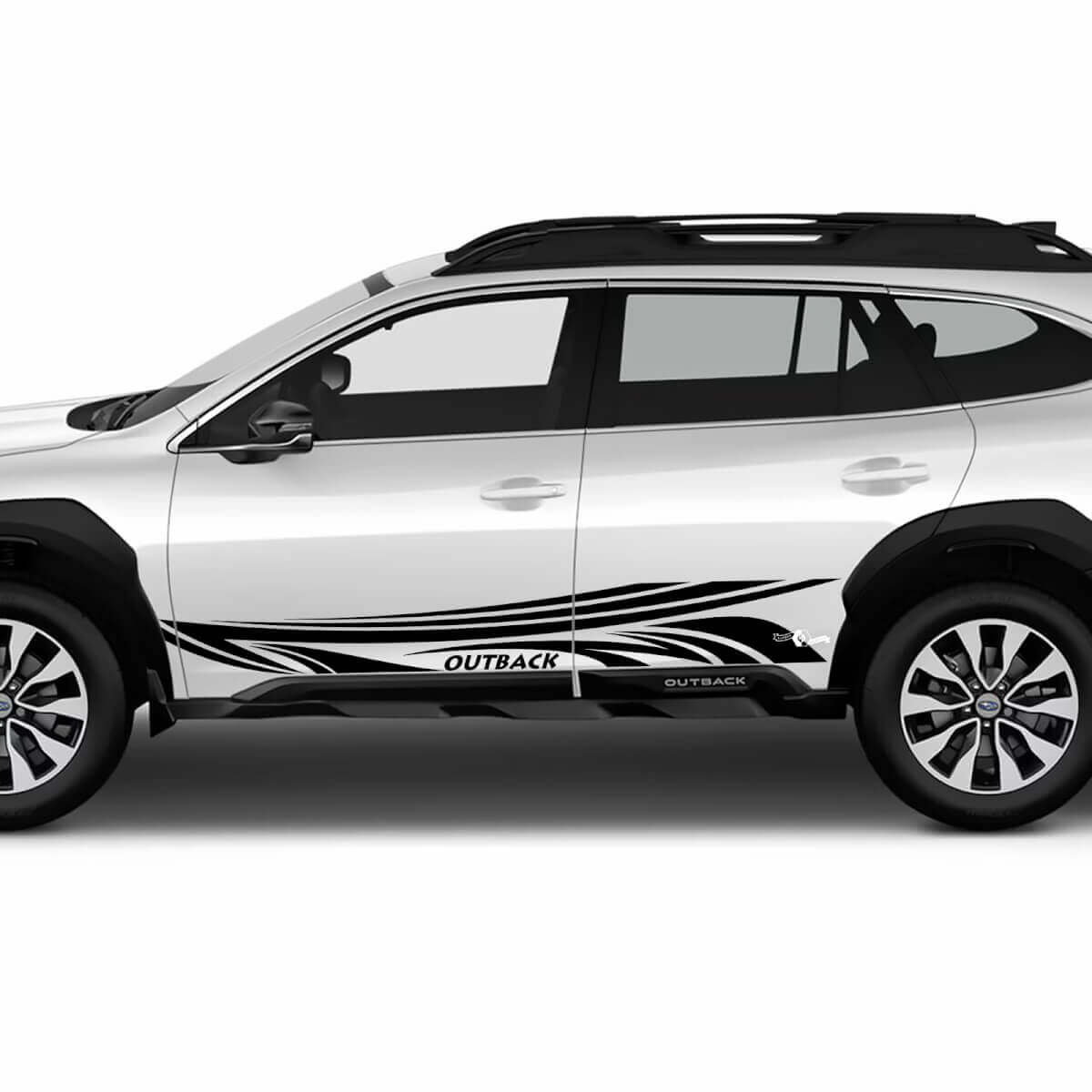 Porte laterali grafica di decalcomanie per adesivo in vinile tribale per Suba Outback
