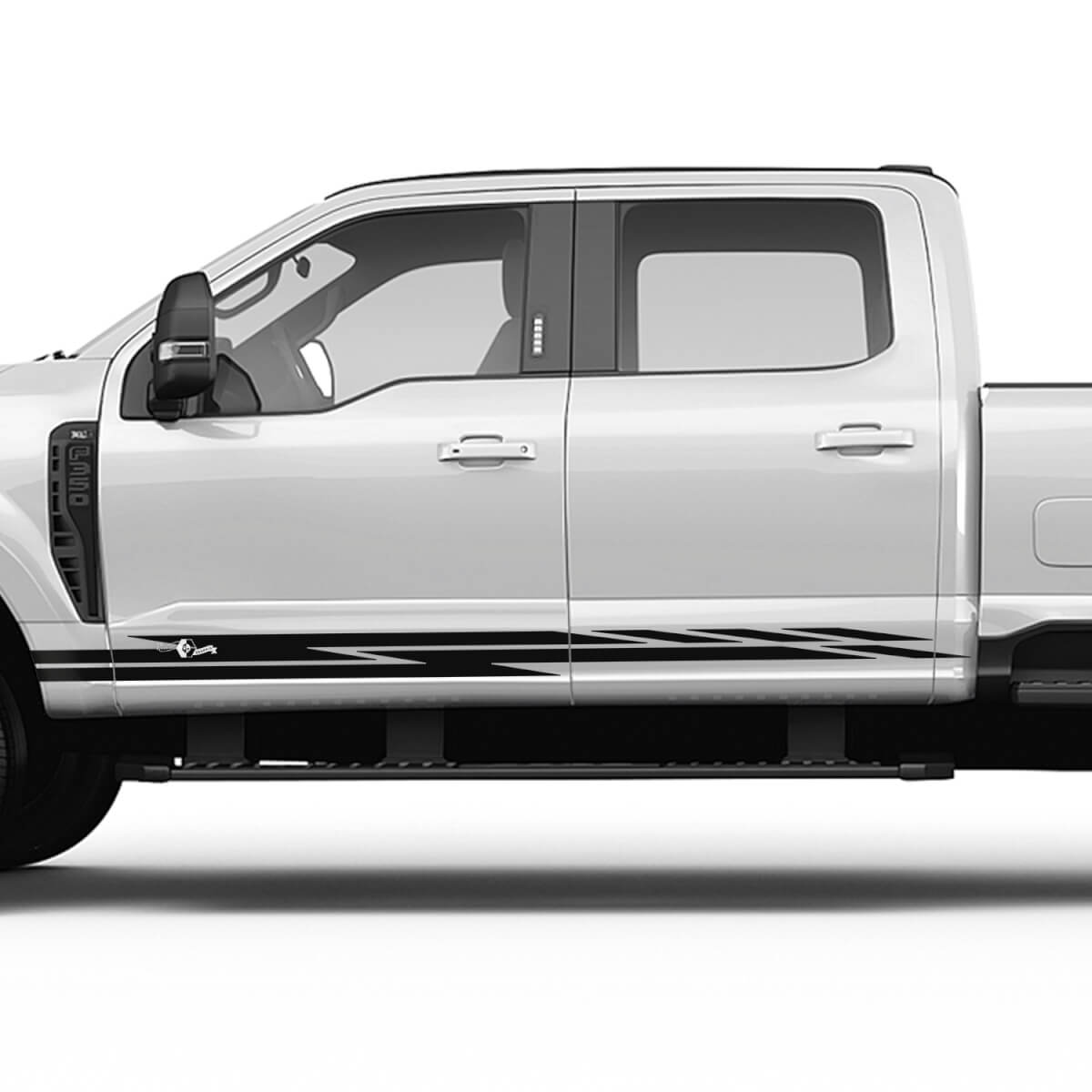 Ford F150 F250 F350 Pannello di bilanciere Stripes Stripes Sticker Graphics 2
