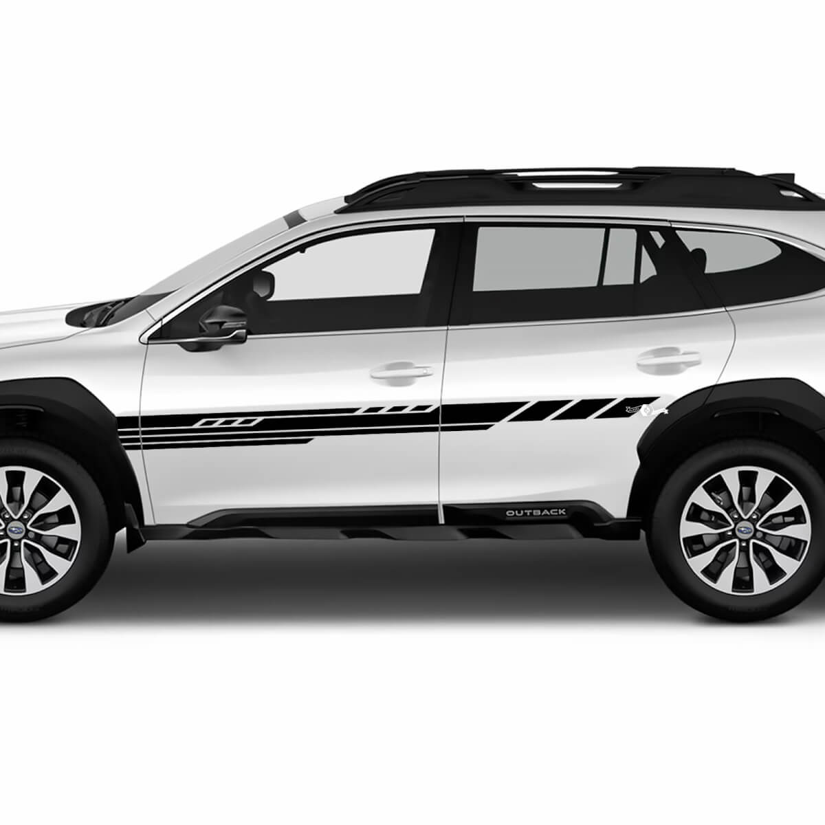 Porte laterali a strisce moderne Decal di decalcomanie in vinile per Suba Outback
