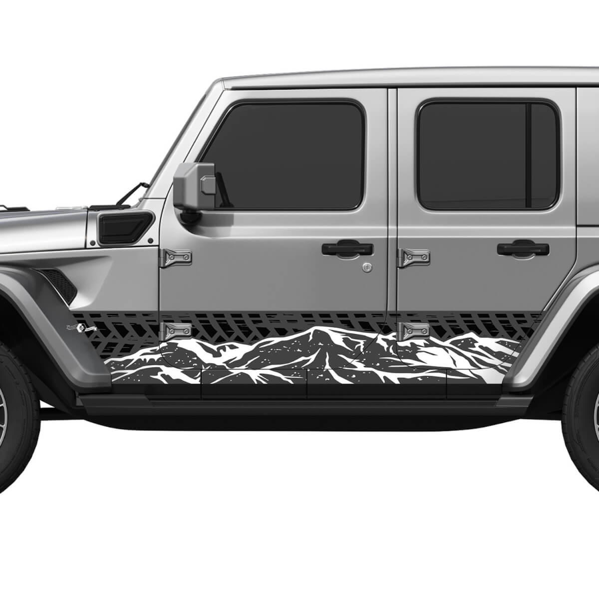 US Patriotic Assicted Flag Wrap Porte laterali Adesile per decalcomania in vinile Fit Jeep Wrangler
