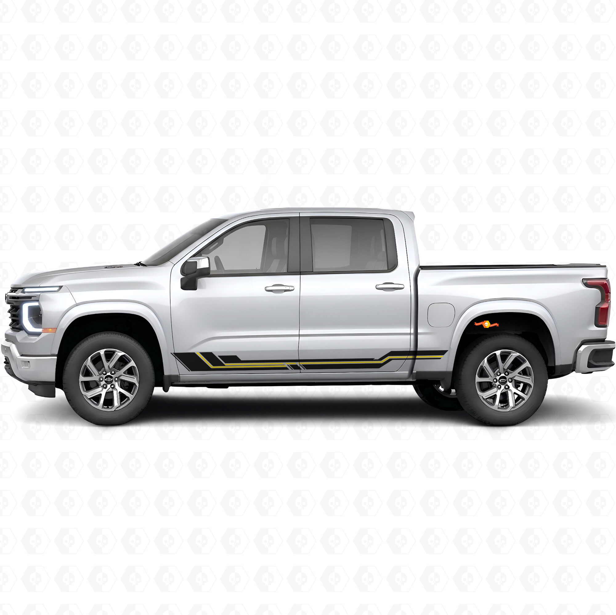 Strisce in vinile parallele per porta e pannello sottoporta per Chevrolet Silverado 1500 Next Generation 2027