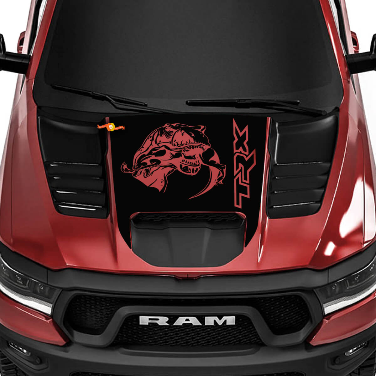 Hood T-Rex che mangia Raptor Good Decal per Dodge Ram 1500 Trx Truck Vinyl Decal Graphic
