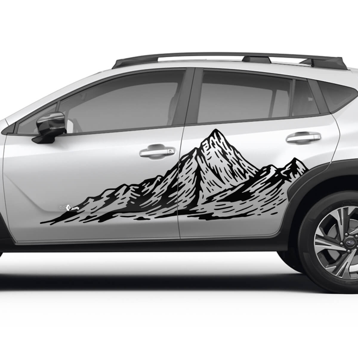 Porte laterali montagne paesaggistica Decal in vinile - adesivo grafico universale Suba
