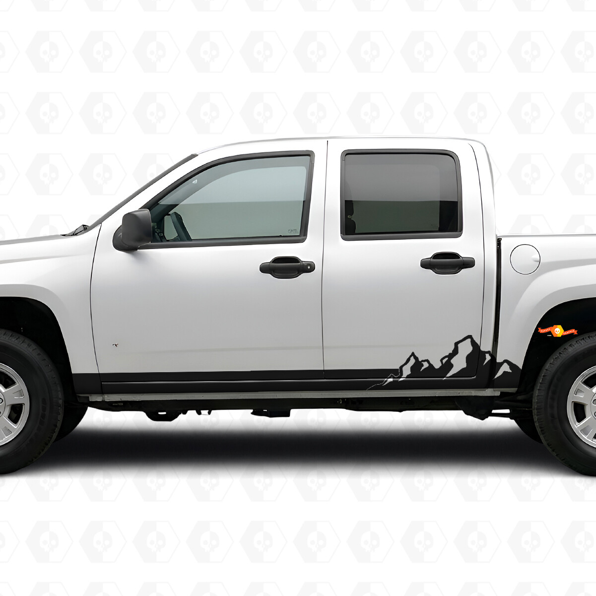 Strisce Adesive a Vinile a Montagne per Porta e Minigonne per Chevrolet Colorado 1ª Gen 2004-2012