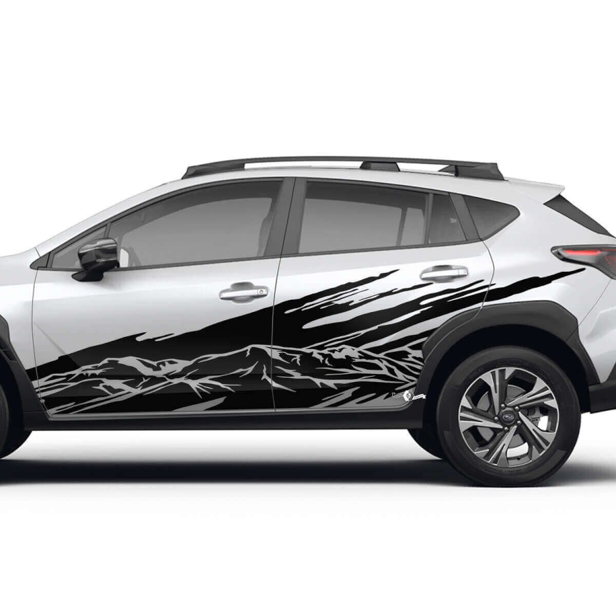 Adesivo Vinil Paesaggio Montagne Splash per Porte Laterali per Subaru