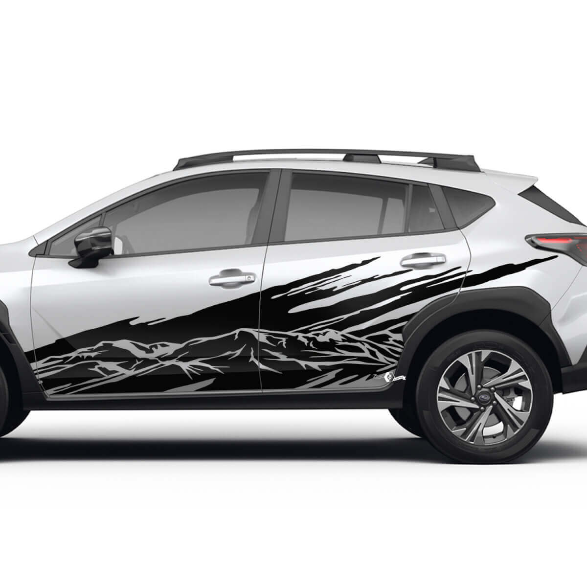 Porte laterali Montagne del paesaggio SPLASH VINYL DECAL - Suba universale adesivo grafico
