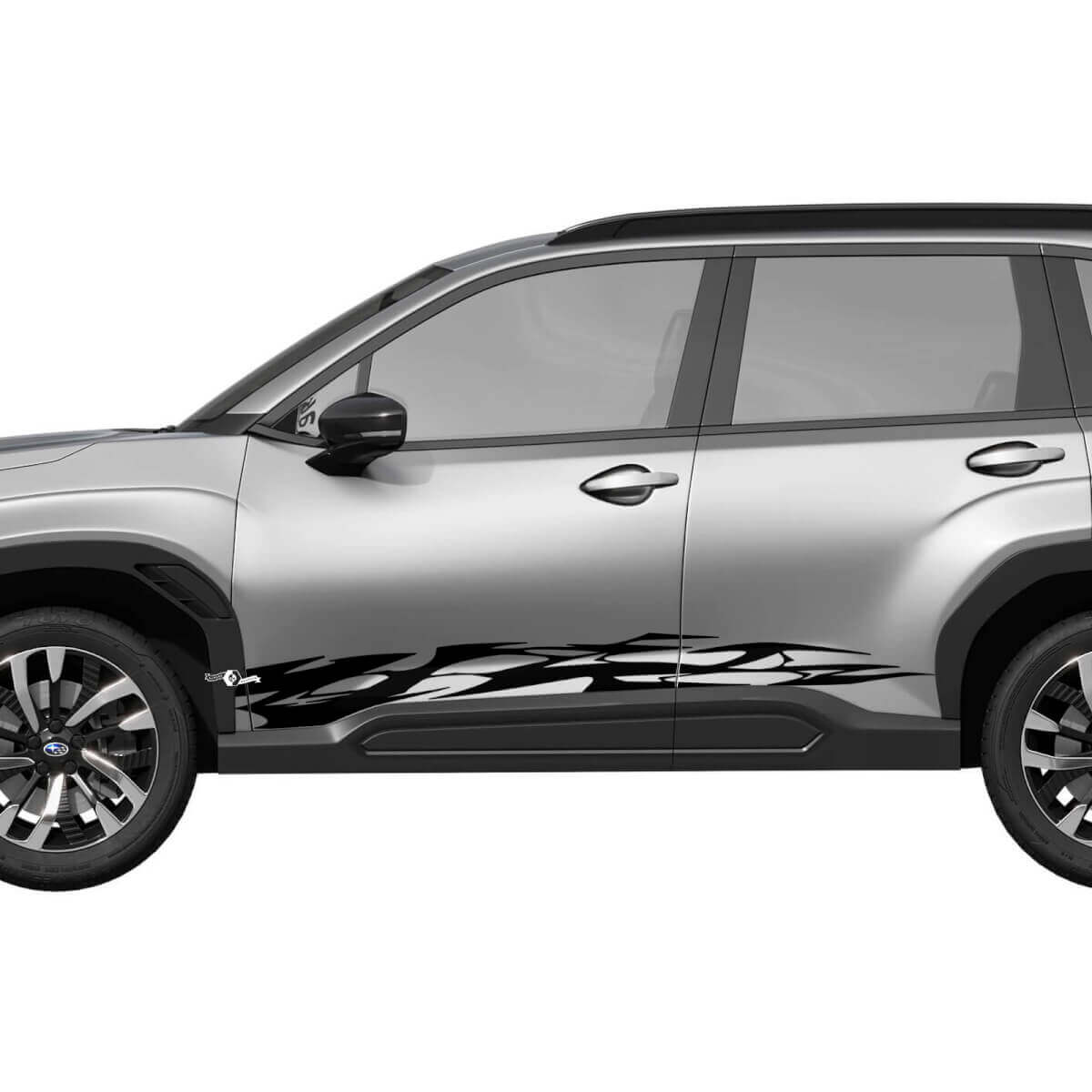 Stripes a bilanciere laterale Decal in vinile - adesivo grafico universale Suba Forester
