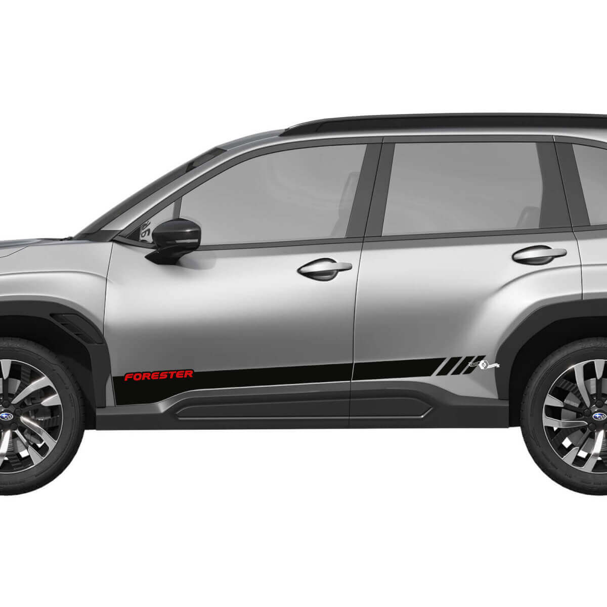 Panno laterali Stripes a strisce in vinile Decal - adesivo grafico universale Suba Forester
