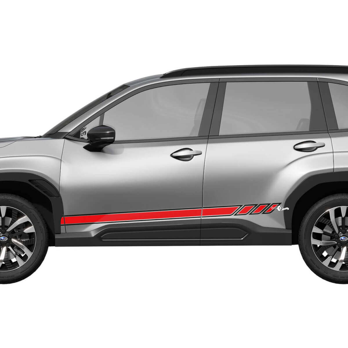 Strisce Adesive in Vinile per Modanature Laterali delle Porte 4 Pezzi per Subaru