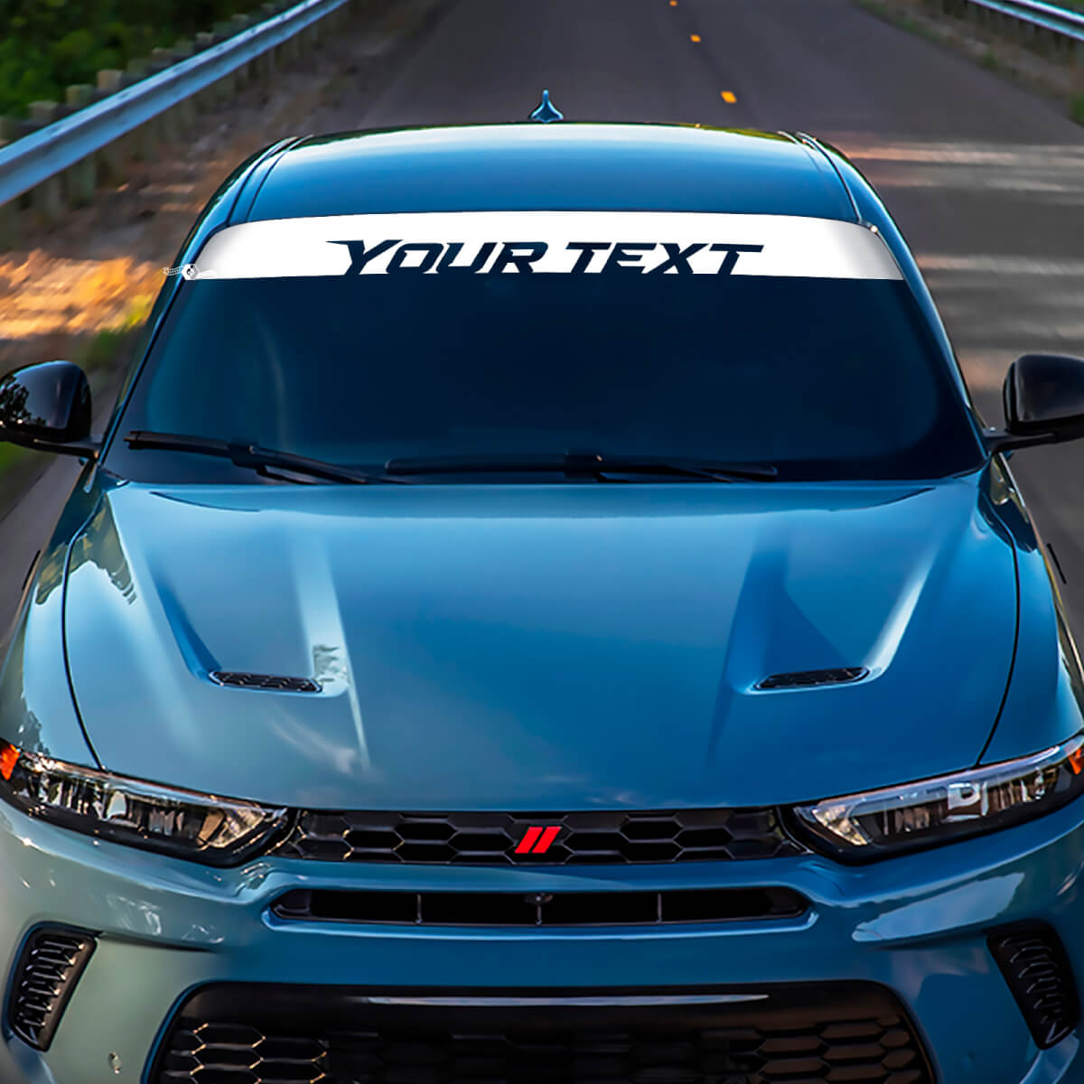 Striscia Adesiva Personalizzata con Lettere per Parabrezza per Dodge Hornet