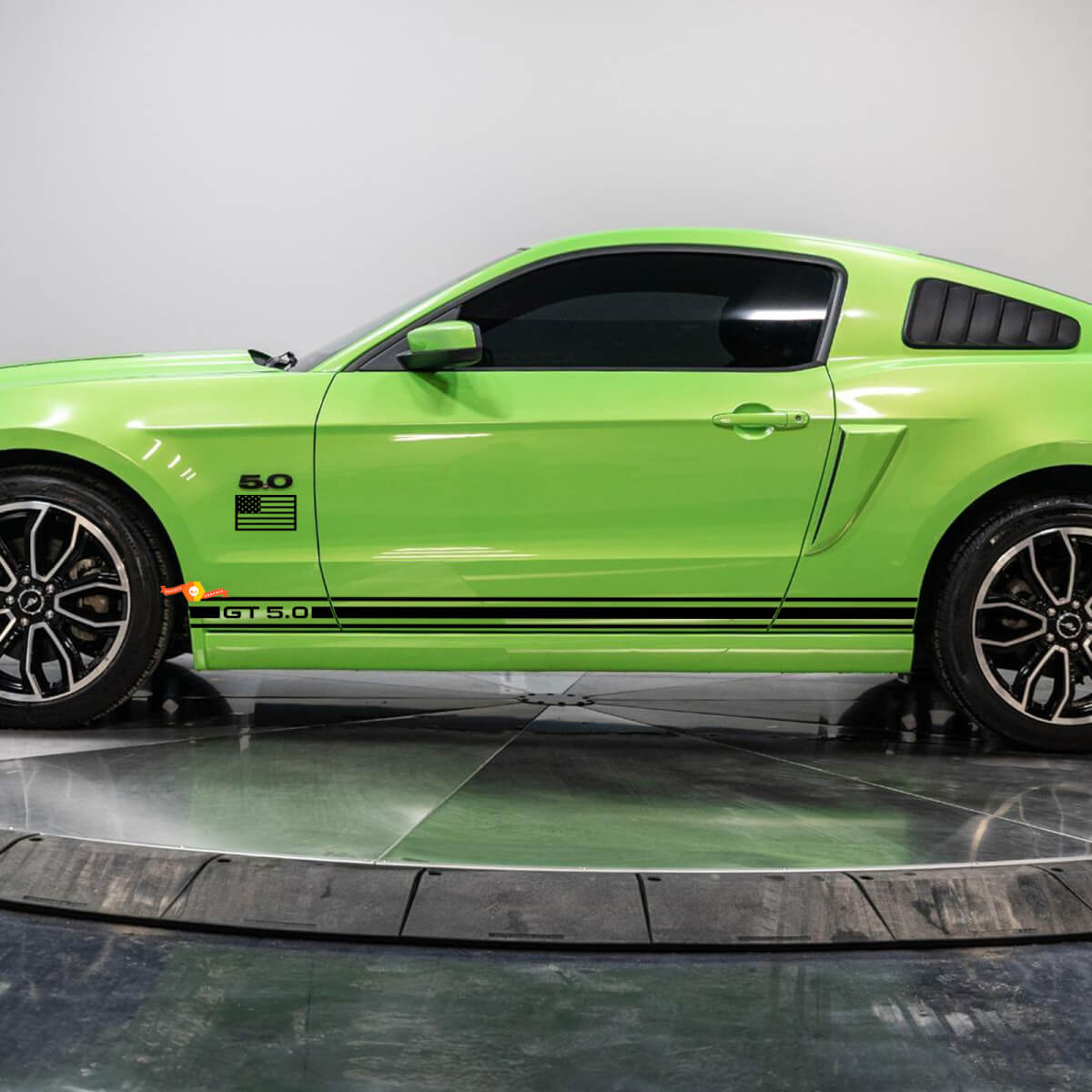 Adesivo in Vinile a Strisce Laterali Stile GT 5.0 per Musclecar Modello Musclecar