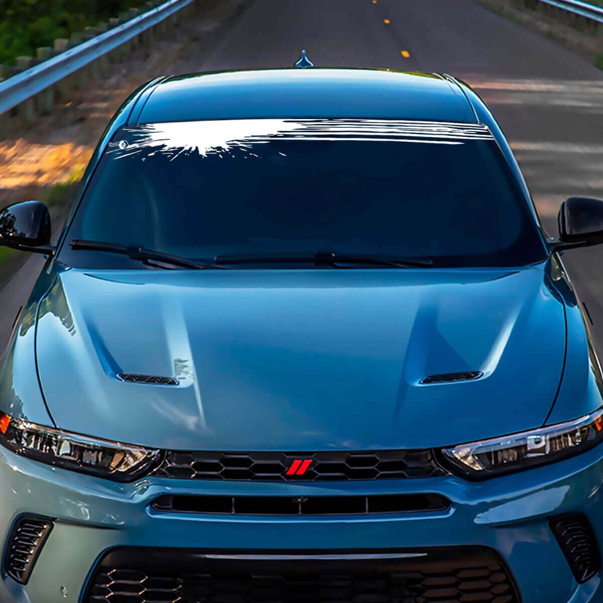 Adesivo per decalcomanie Banner Banner del parabrezza Blot - Grafica in vinile personalizzata adatta a Dodge Hornet
