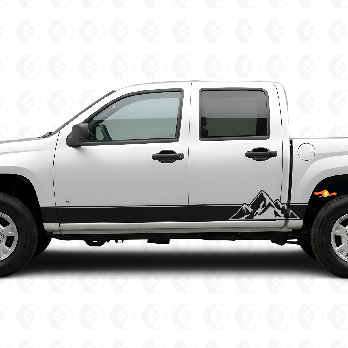 Strisce Viniliche Sovrapposte Peaks per Porte e Battitacco per Chevrolet Colorado 1ª Gen 2004-2012