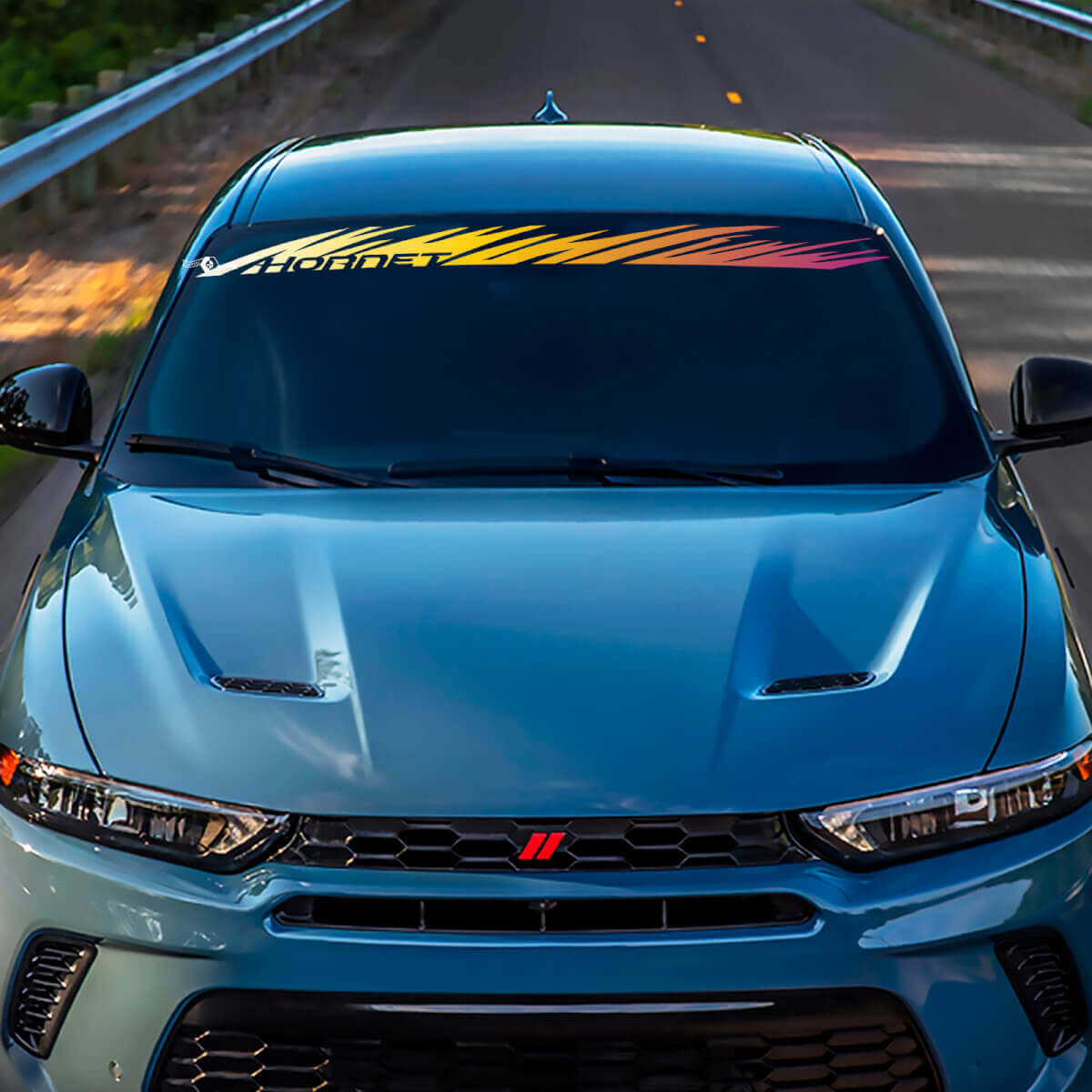 Adesivo per decalcomanie del banner colore del parabrezza - grafica in vinile personalizzata adatta a schivare
