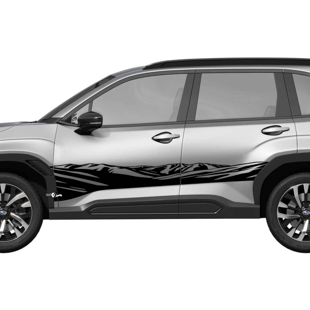 Montagne Porte laterali Pannello Roccipisti Stripes Decal in vinile - adesivo grafico Universal Fit suba 4
