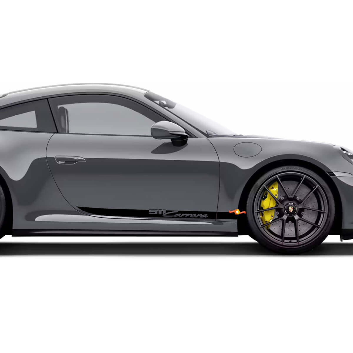 Kit Adesivi in Vinile con Scritta 911 Carrera per Strisce Laterali Porsche 911