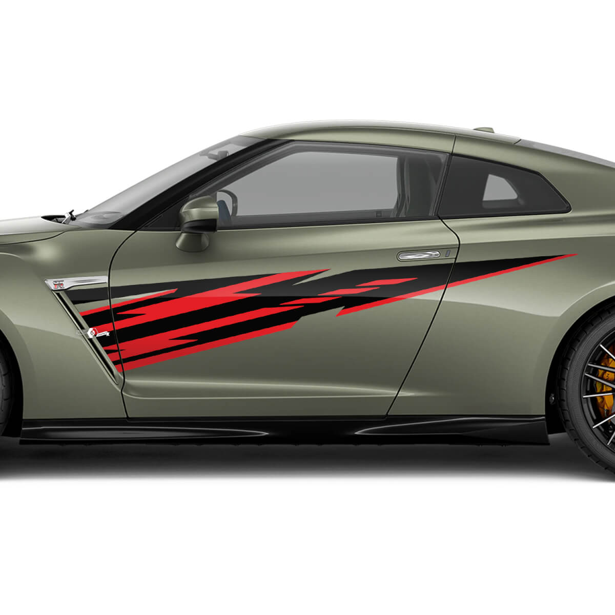 Kit di decalcomania grafica delle porte laterali per Nissan GT-R 2
