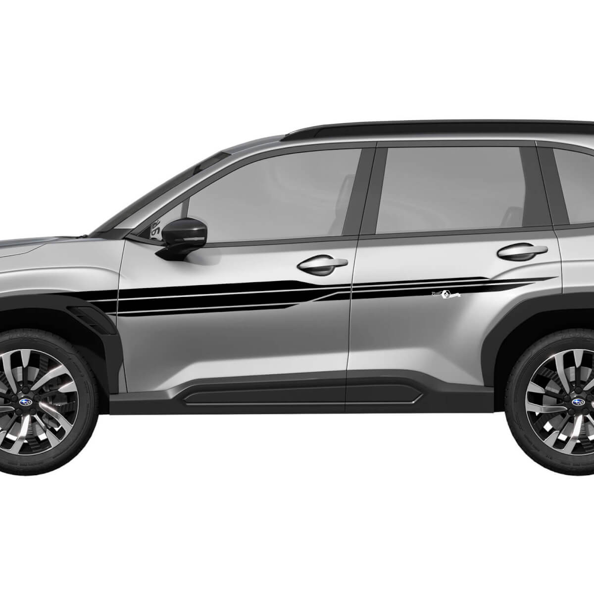 Porte laterali Stripes da corsa Decal in vinile - adesivo grafico Universal Fit Subaru Forester 2
