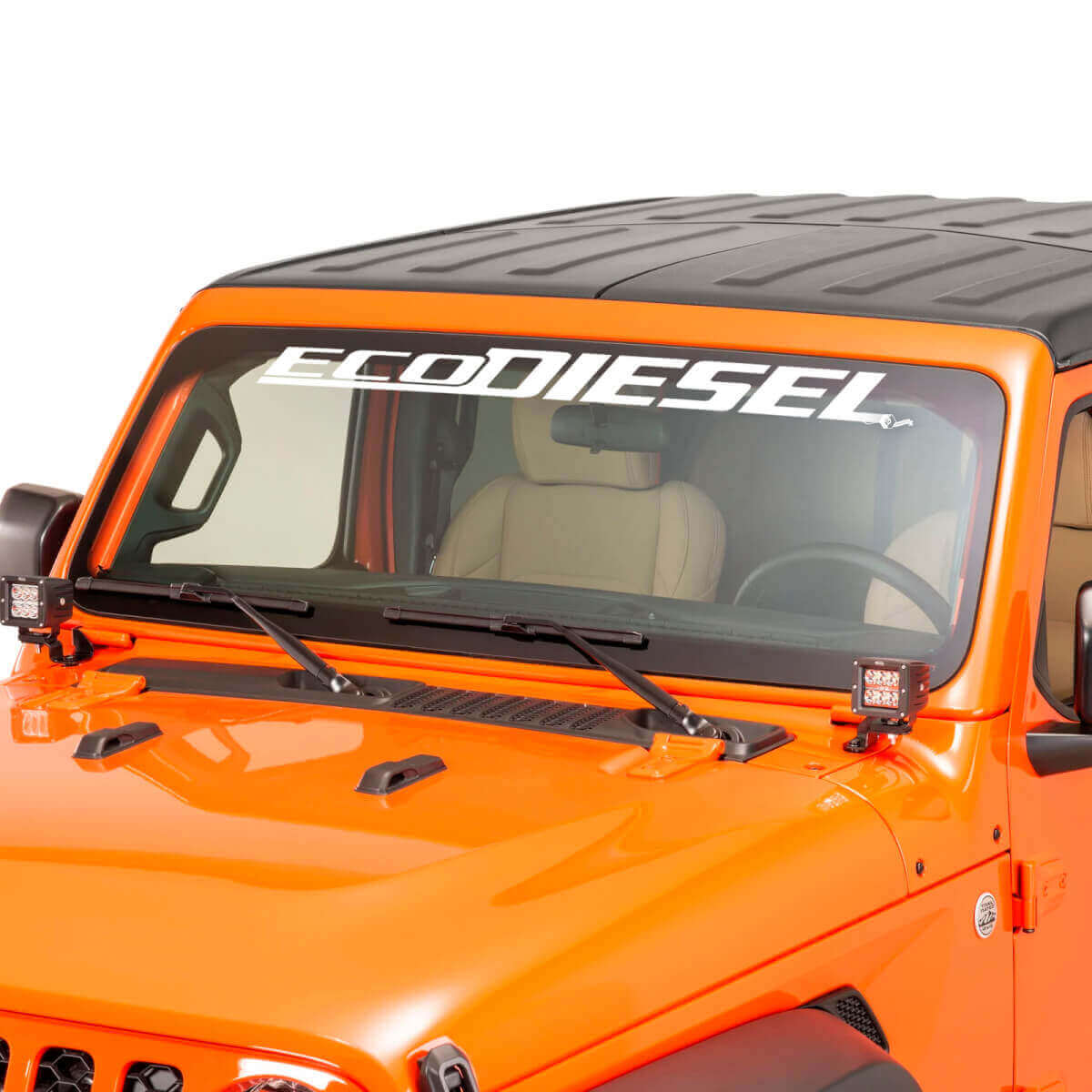 Adesivo in Vinile Lettere EcoDiesel per Parabrezza 4 per Jeep Wrangler