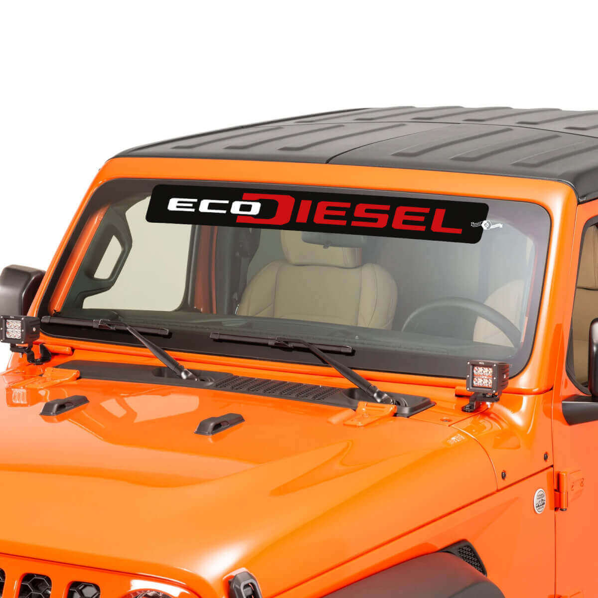 Adesivo in Vinile con Scritta EcoDiesel per Parabrezza 3 Pezzi per Jeep Wrangler