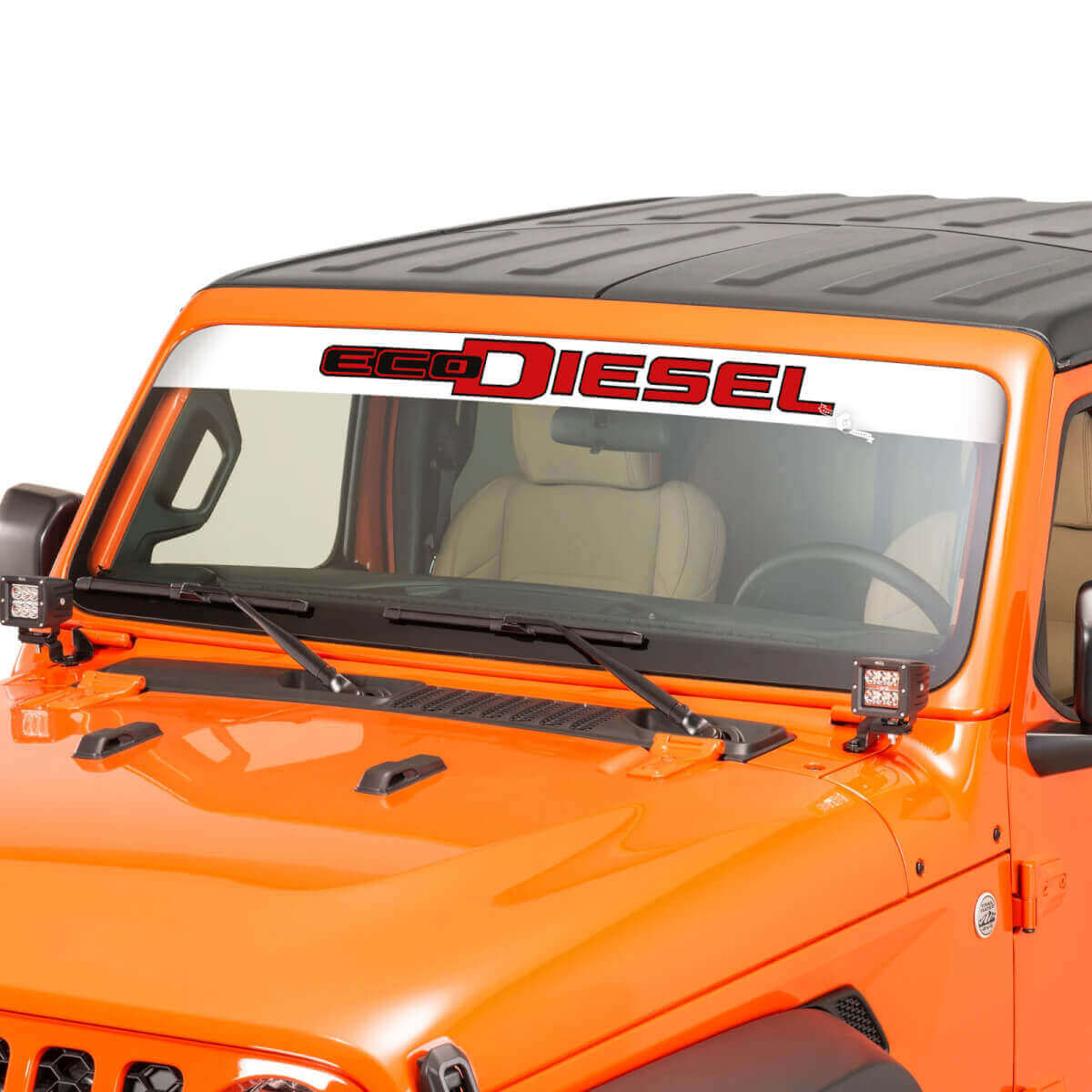 Striscia con Scritta EcoDiesel Adesivo in Vinile per Parabrezza per Jeep Wrangler