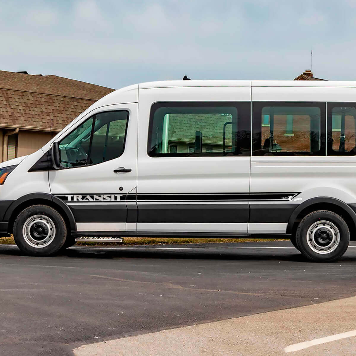 Adesivi in Vinile a Strisce Laterali Transit Letter per Musclecar Transit