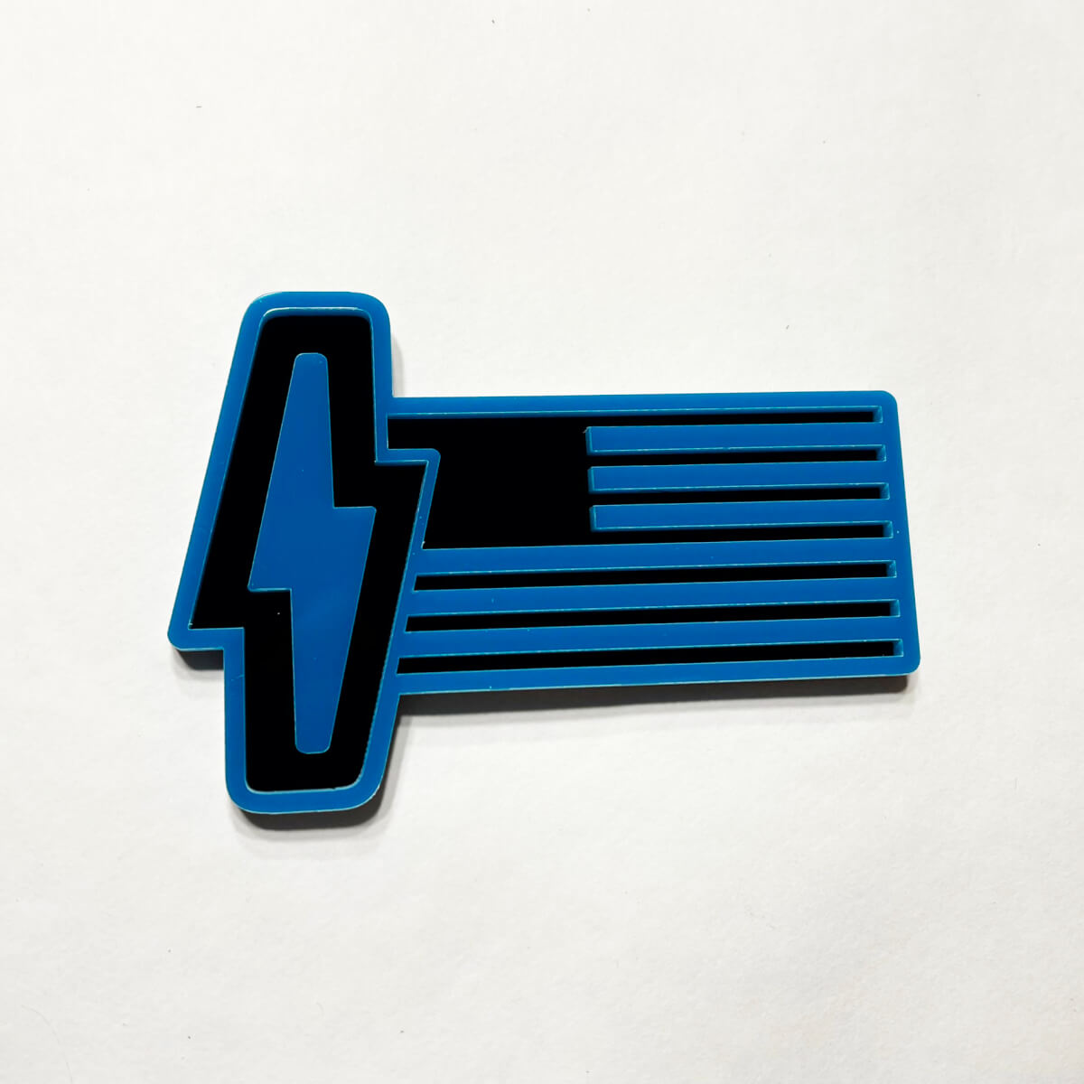 Ford 150 Lightning US Flag 3D BADGE - BADGI FENDER Custom Emblema rosso e nero
