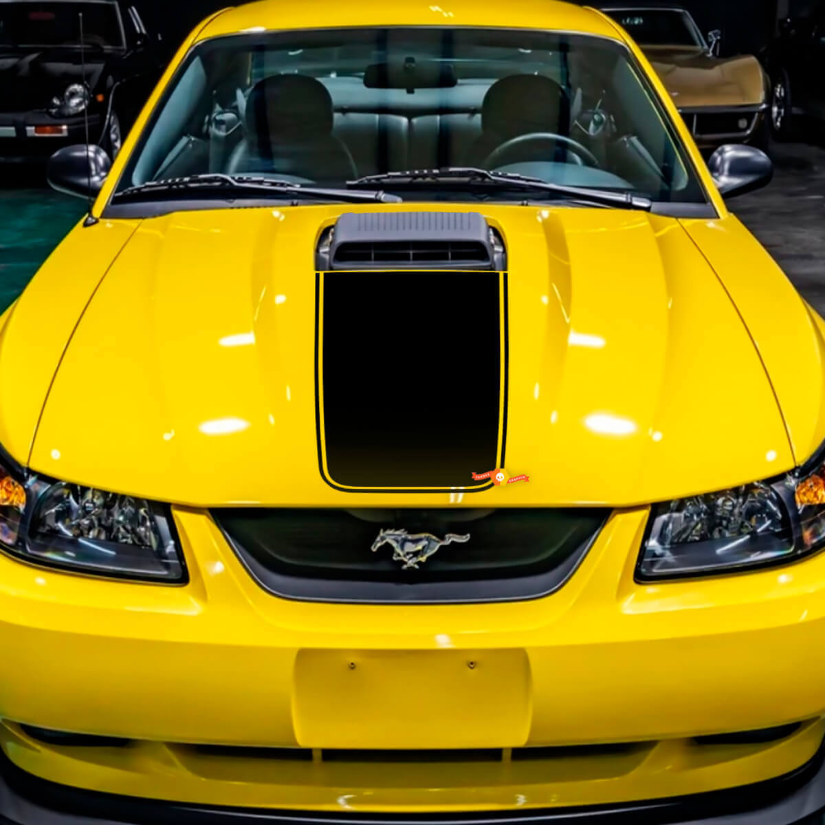 Adesivo in Vinile per Cofano 2 per Musclecar Musclecarmodel Mach 1