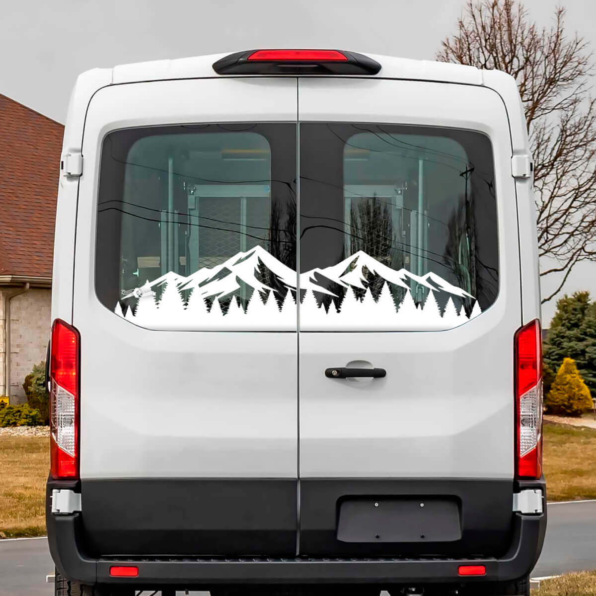Montagne del finestrino posteriore Musclecar Transit Forest Decal Vinyl Decal
