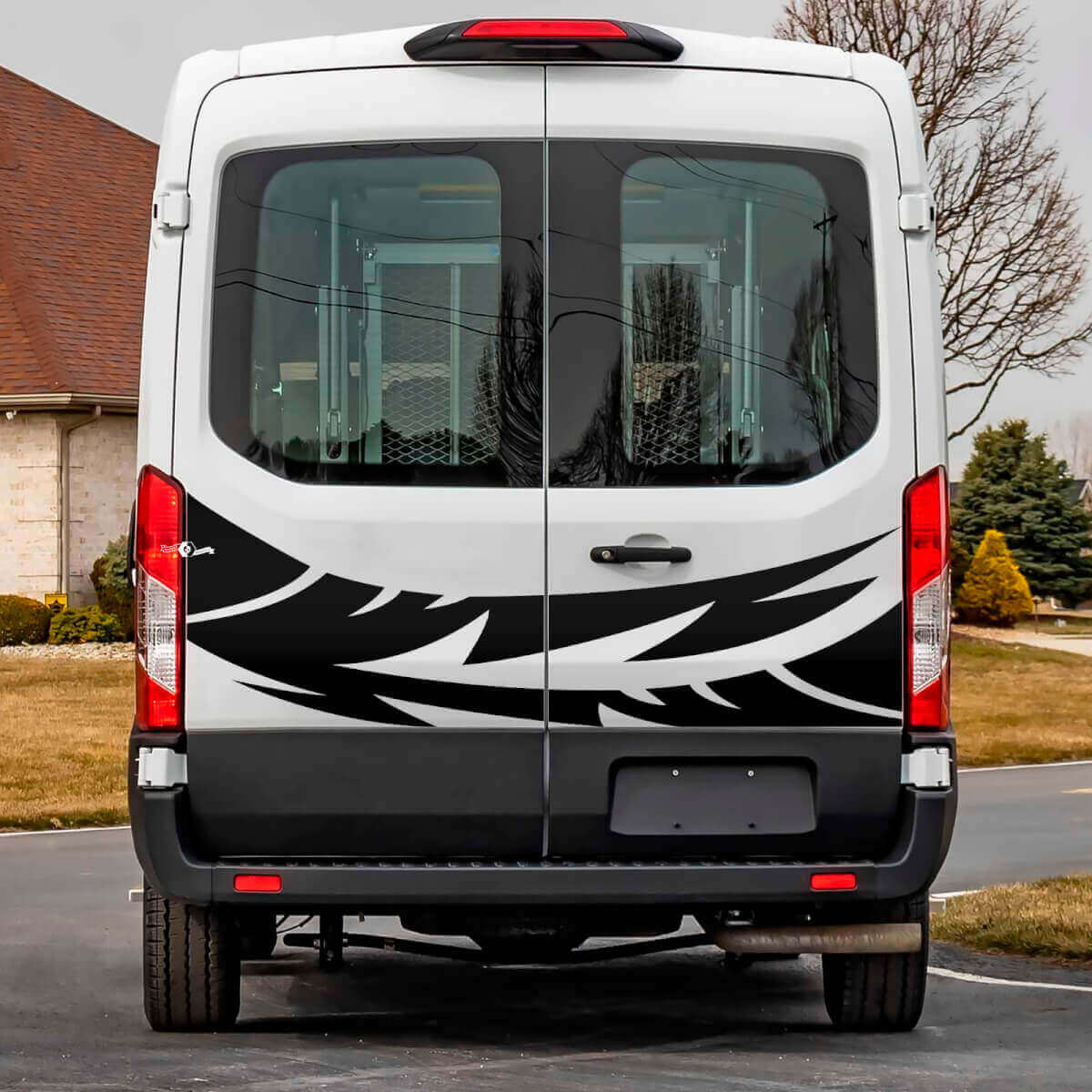 Adesivo Vinile Grafica Astratta per Porte Posteriori 3 per Musclecar Transit