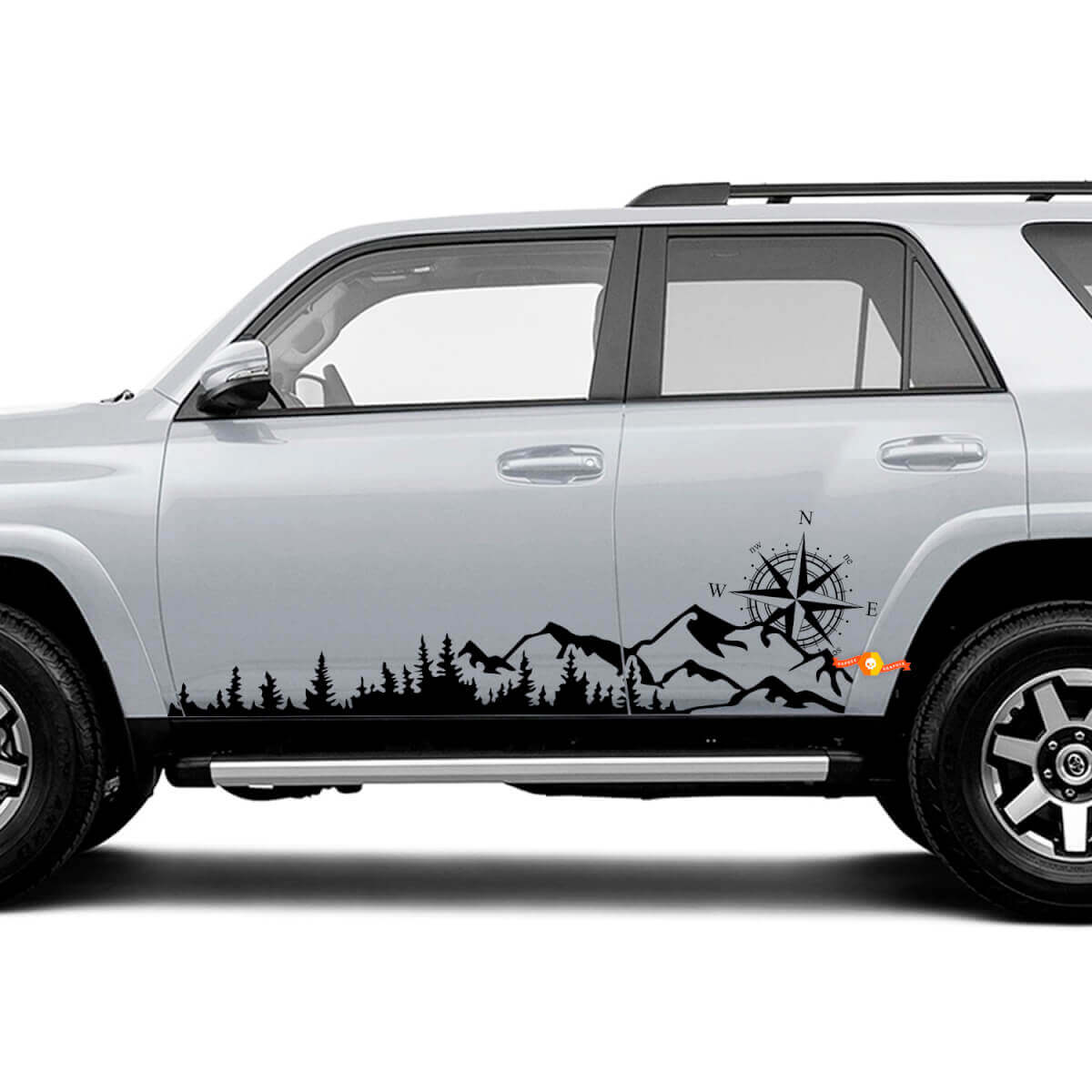 Kit di Adesivi Laterali Montagne & Bussola per Toyota 4Runner Tacoma Tundra