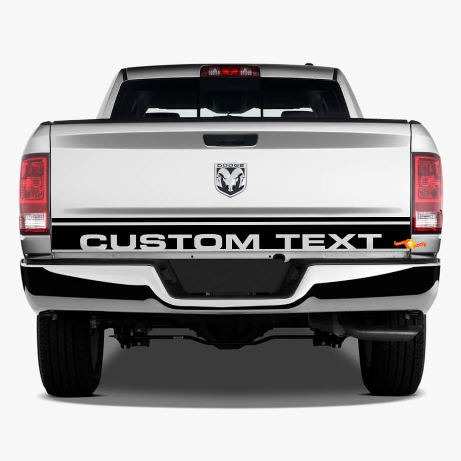 Adesivo Vinil Personalizzato a Strisce Doppie per Portellone Dodge Ram 1500 Power Wagon
