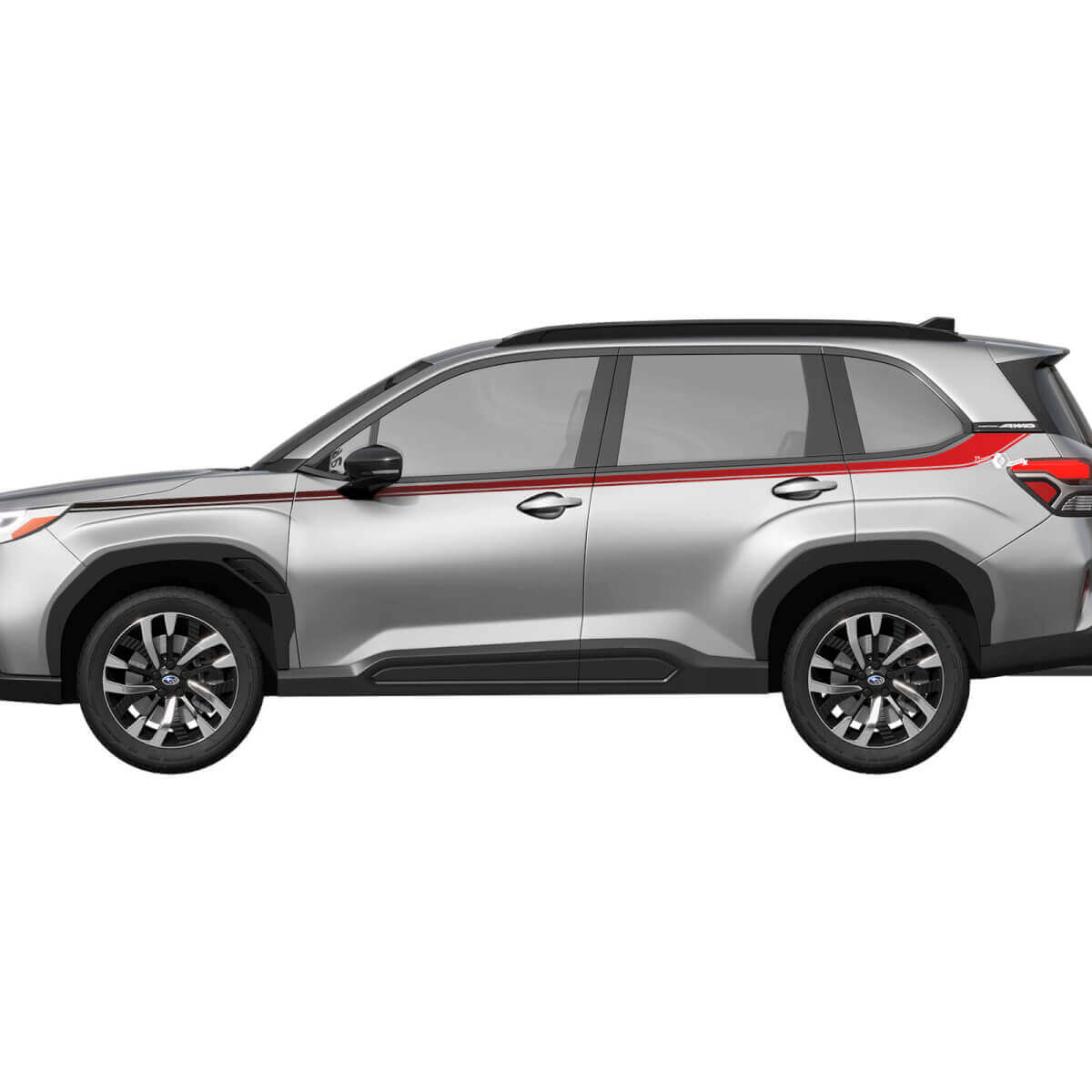 Porte laterali pannelli a strisce da corsa in vinile decalcine
