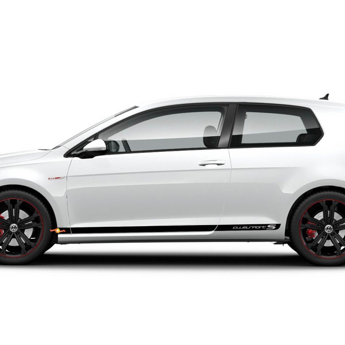 Kit di design da corsa per porte laterale a strisce di decalcomanie per Volkswagen Golf Clubsport S
