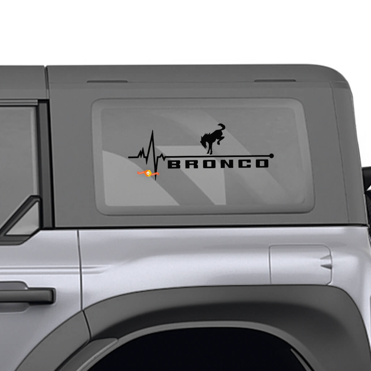 Ford Bronco laterale posteriore Finestra cardiaco del cuore Pulse Decali grafici
