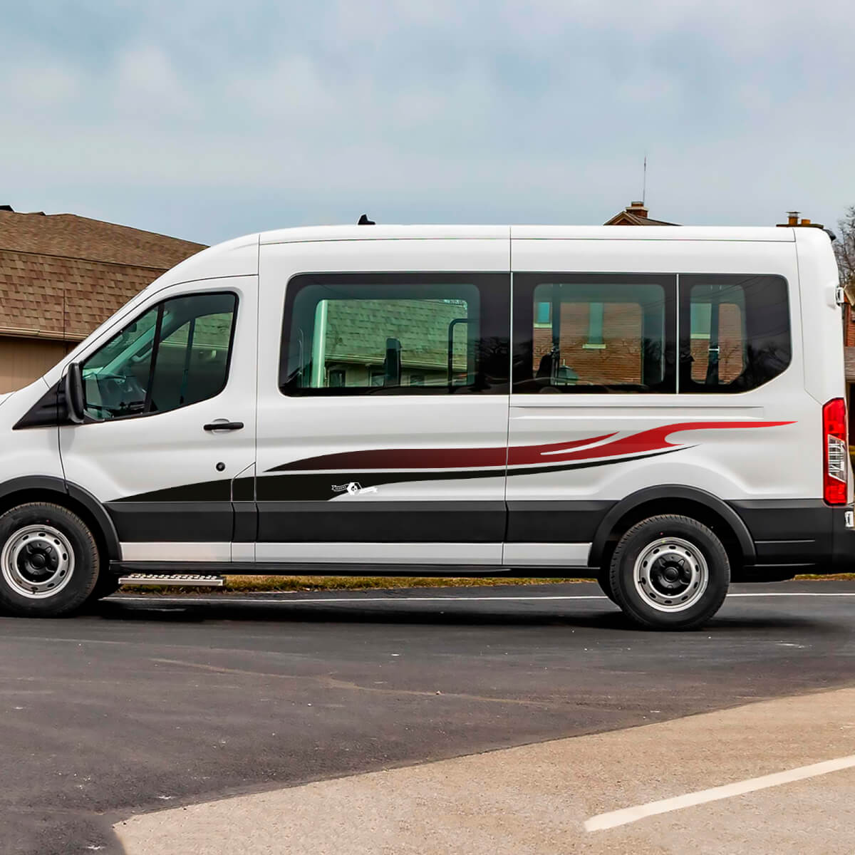 Ford Transit Stripes Gradient Porte laterali grafica adesivi per decalcomanie in vinile 2
