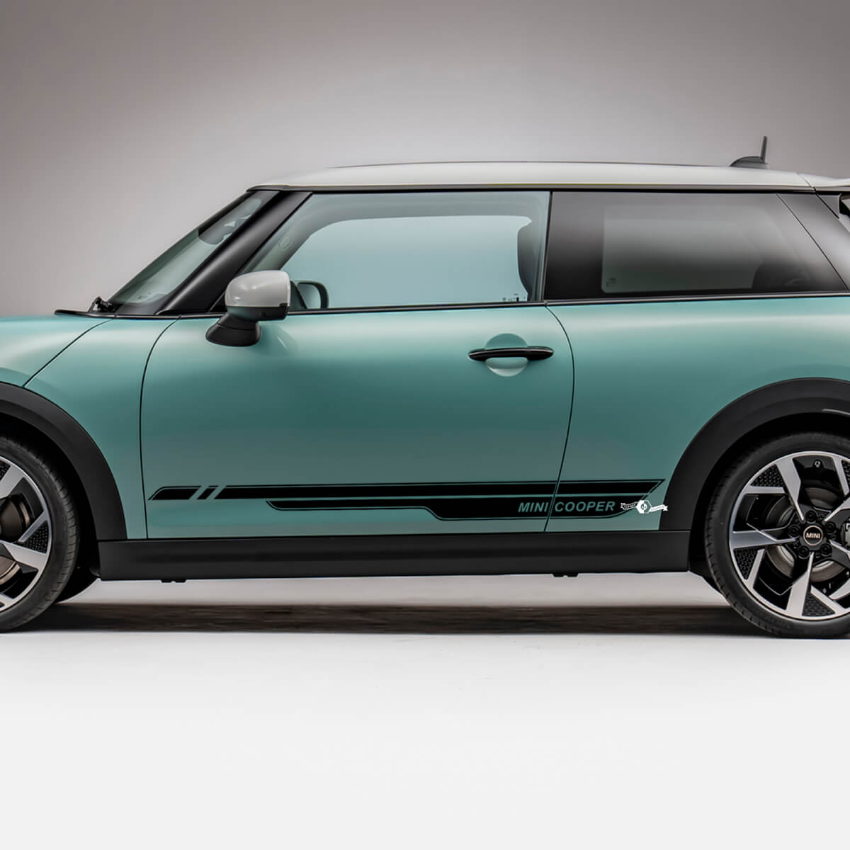 Decalcomania grafica delle strisce da corsa laterale per Mini Cooper S 4
