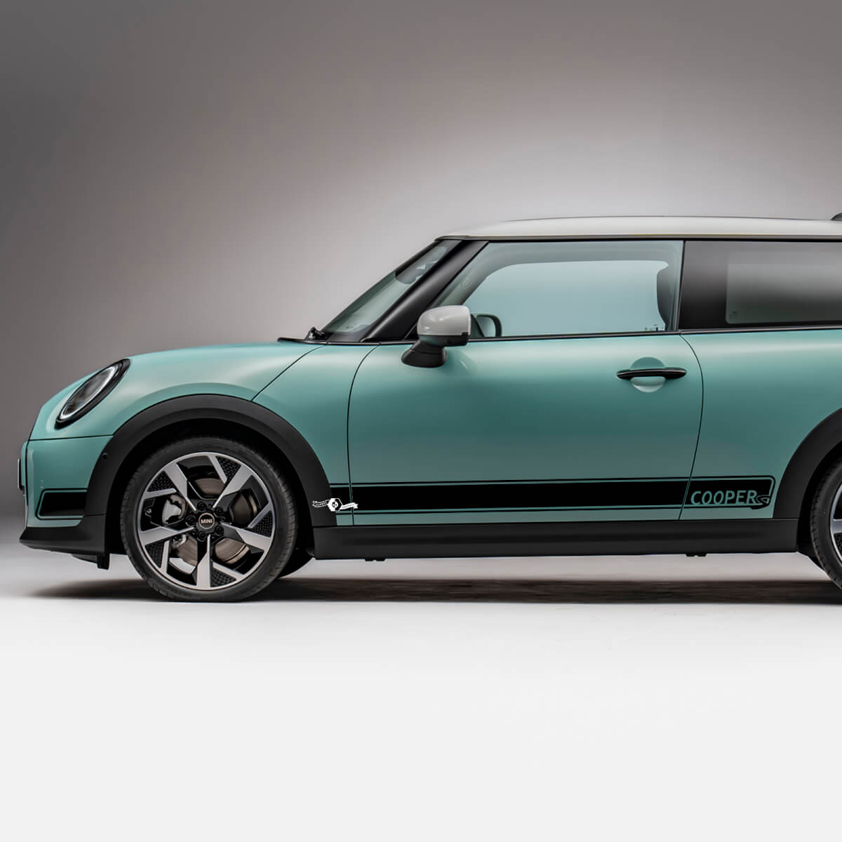 Decalcomania grafica delle strisce da corsa laterale per Mini Cooper S 5
