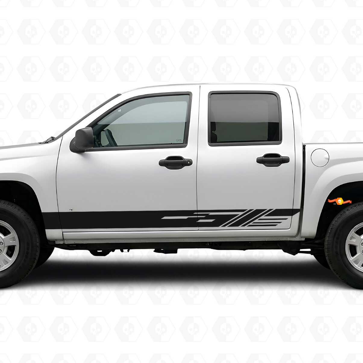 Strisce viniliche diagonali per portiera e minigonne per Chevrolet Colorado 1ª Gen 2004-2012