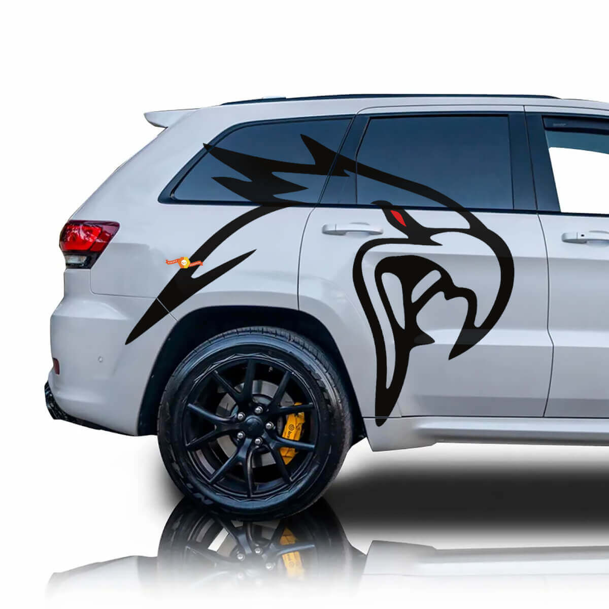 Adesivo in vinile laterale con grafica dell'aquila per Jeep Grand Cherokee Track Hawk
