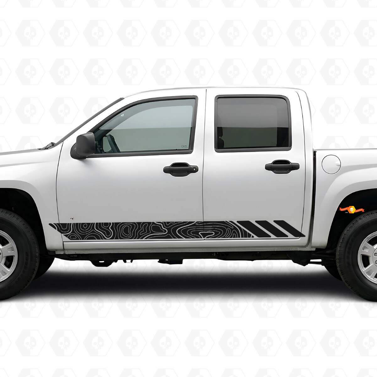 Strisce Viniliche Topografiche a Contorno per Porte e Minigonne per Chevrolet Colorado 1ª Gen 2004-2012