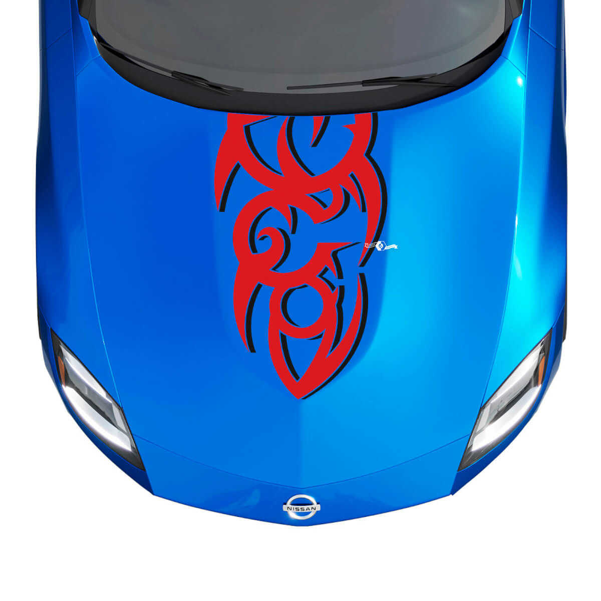 Kit di decalcomanie a strisce a bietof di toni tribali per Cappuccio per Nissan Z Sport

