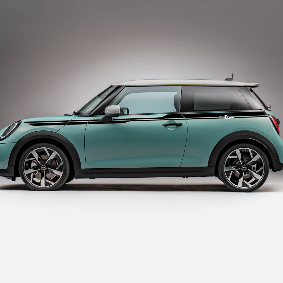 Decal grafico a strisce per accenti di corse laterali per mini cooper
