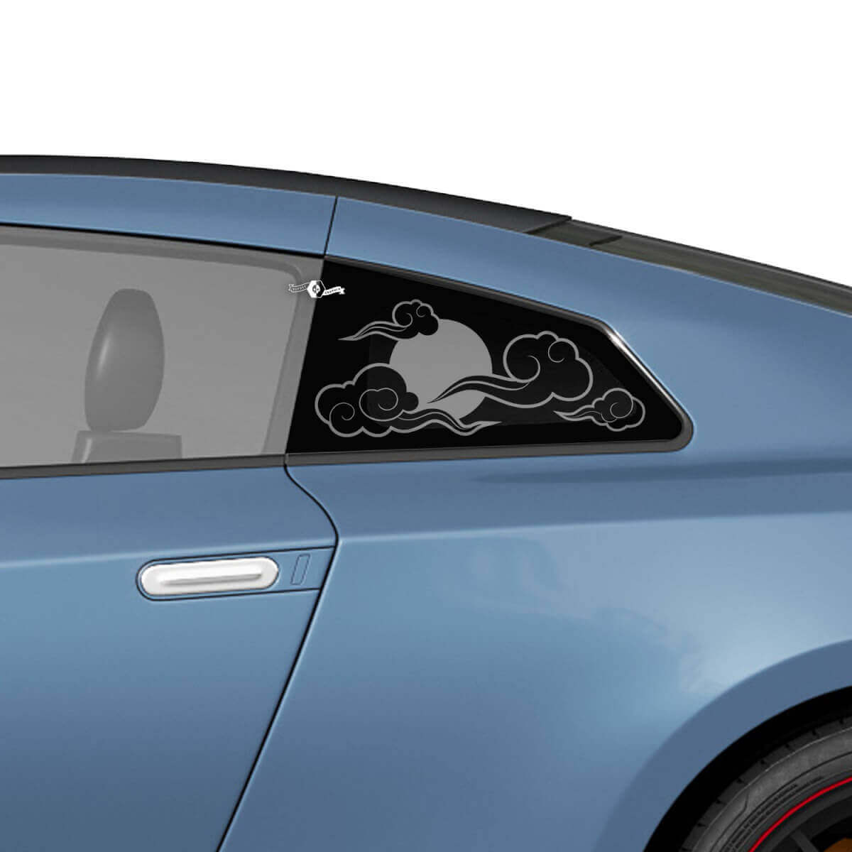 Kit di Adesivi e Decalcomanie per Finestrino Laterale Posteriore con Sole Nascente Giapponese per Nissan GT-R