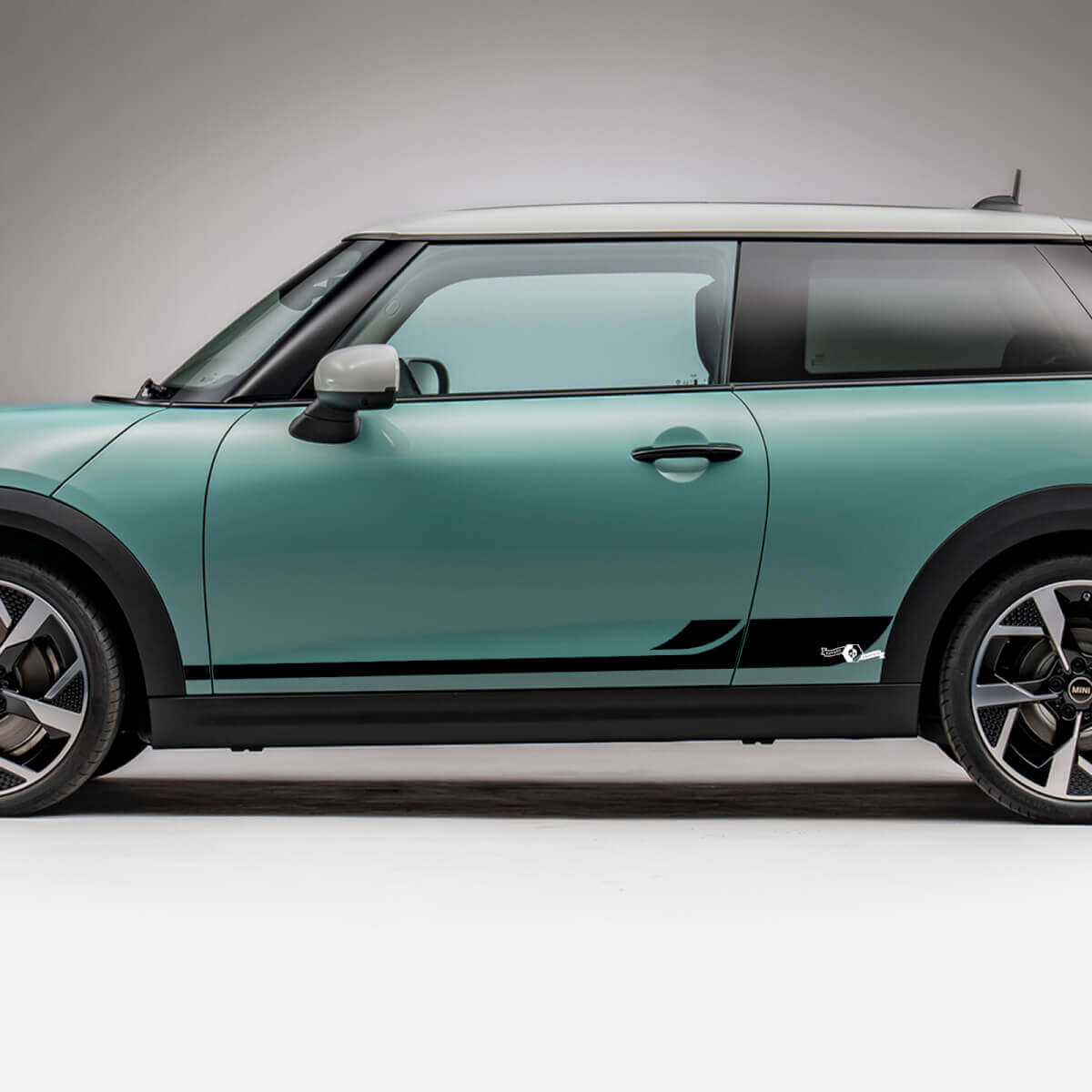 Discalizzazione grafica di Side Racing L Stripes per Mini Cooper
