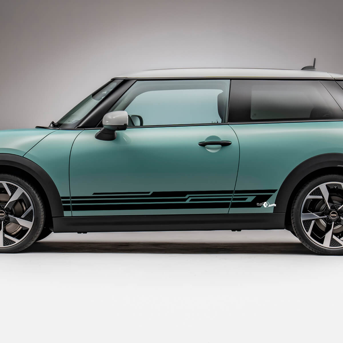 Discalizzazione grafica di Side Racing L Stripes per Mini Cooper
