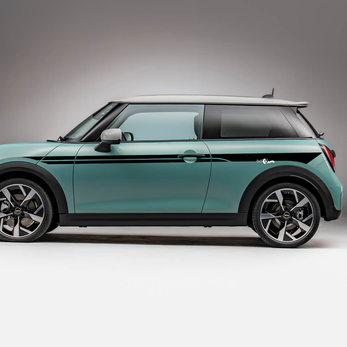 Porte laterali Accent Racing Stripes Decal grafico per Mini Cooper
