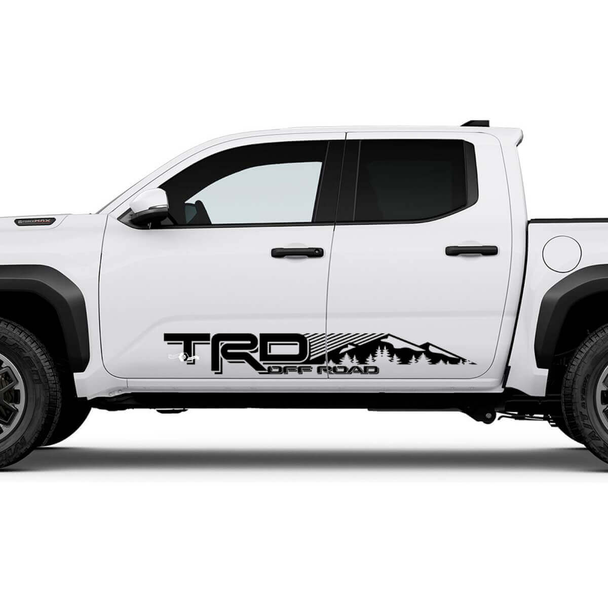 Adesivi laterali per pannelli sottoporta TRD Off Road Mountains Forest per Toyota Tacoma 4a generazione
